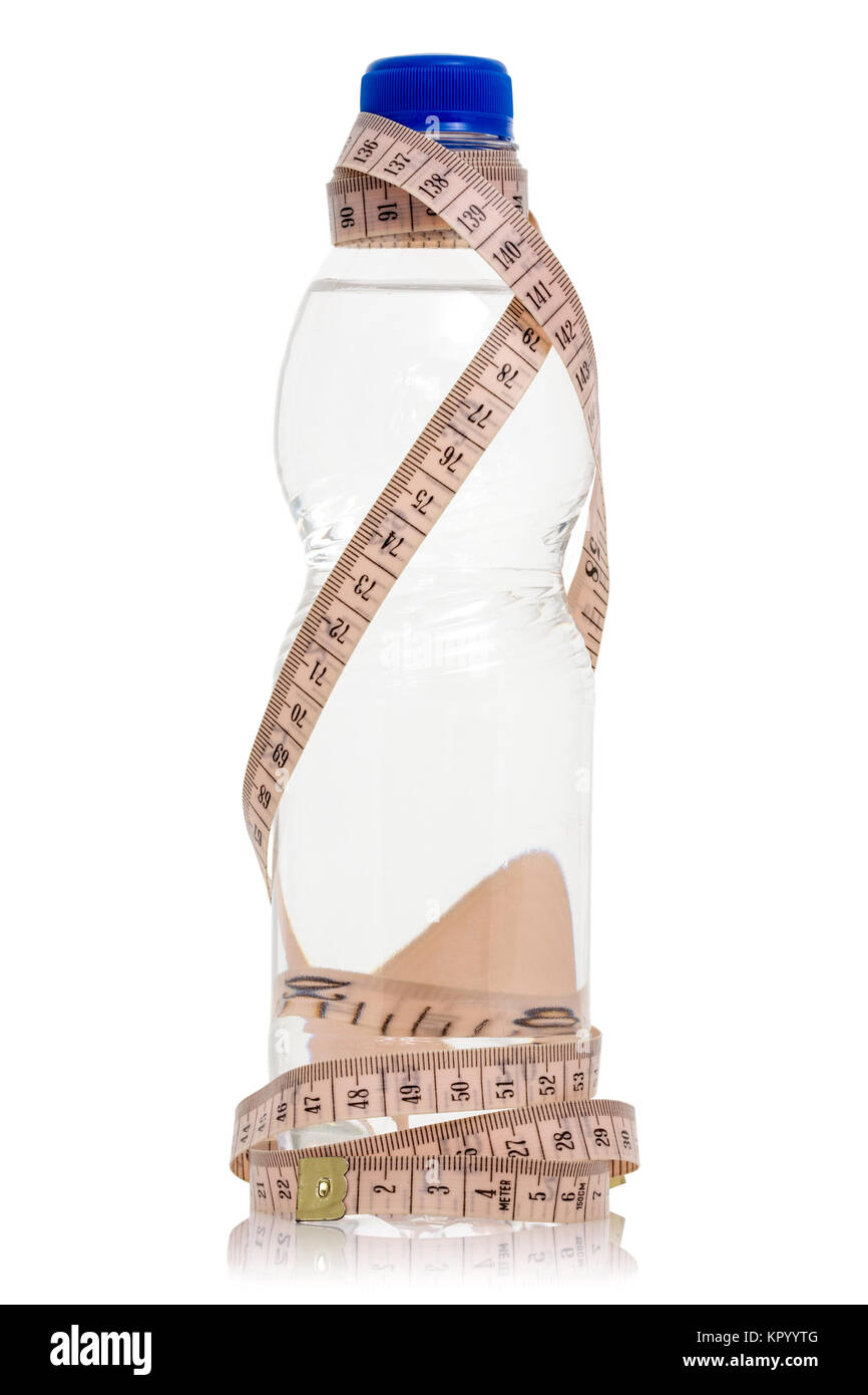 Tape measure and a water bottle Stock Photo Alamy