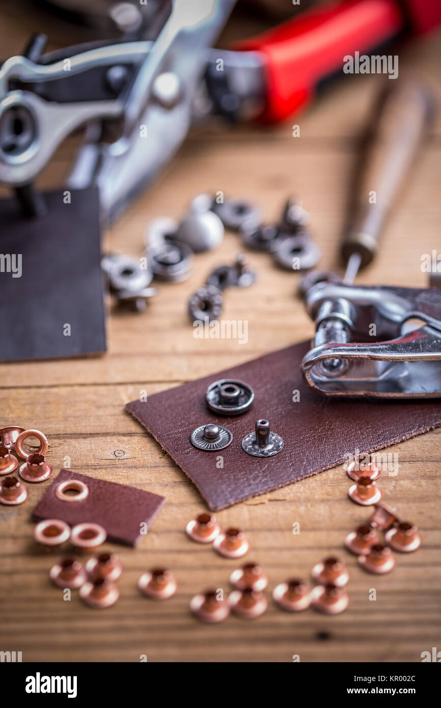 Leather hole punch Stock Photo Alamy