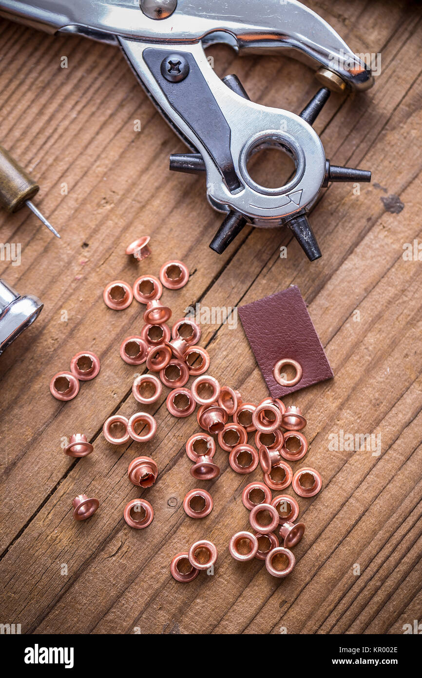 Leather punch tool hi-res stock photography and images - Alamy