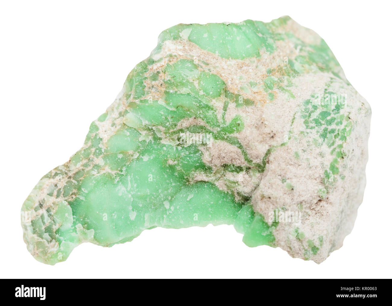 raw Variscite mineral gem stone isolated Stock Photo