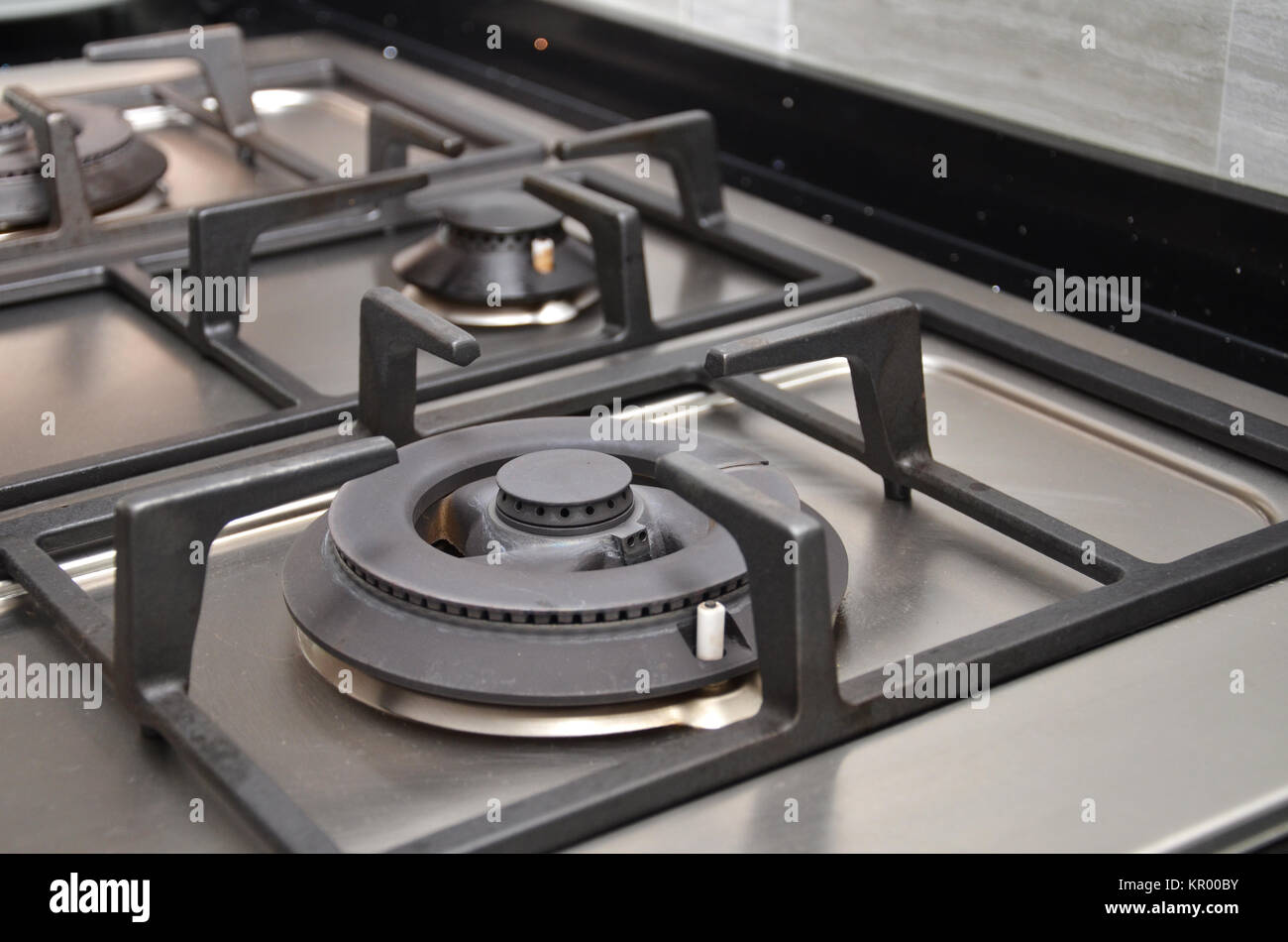 Kitchen gas stove in the kitchen Stock Photo Alamy