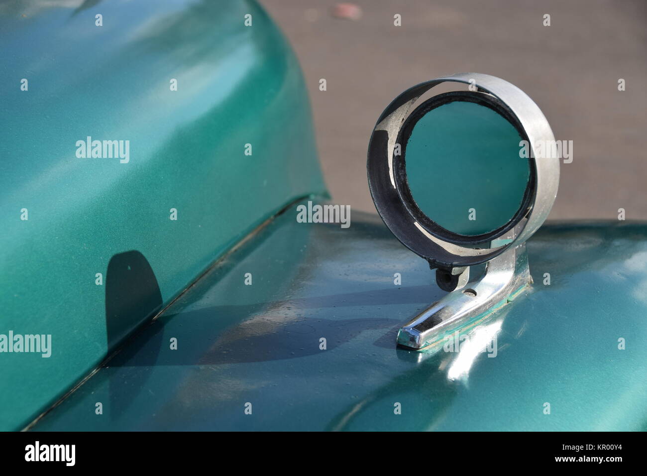 rearview mirror of a vintage car Stock Photo Alamy