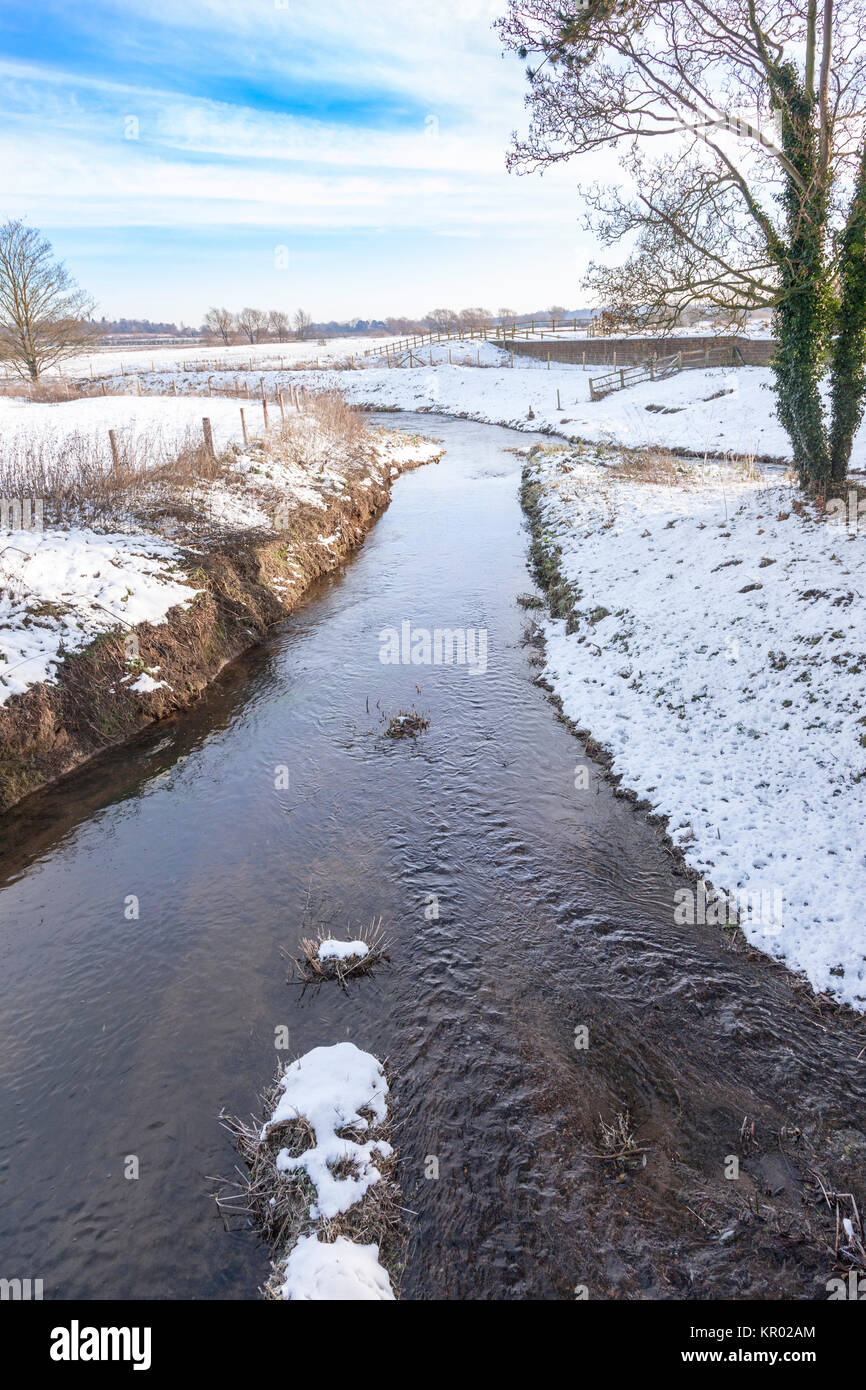 River Nene at Kislingbury, Northampton in winter Stock Photo Alamy