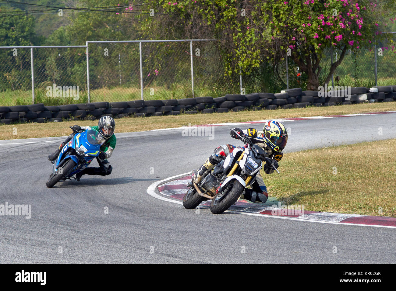 Motorsport. Motorcycle racing. Motorbike race action Stock Photo Alamy