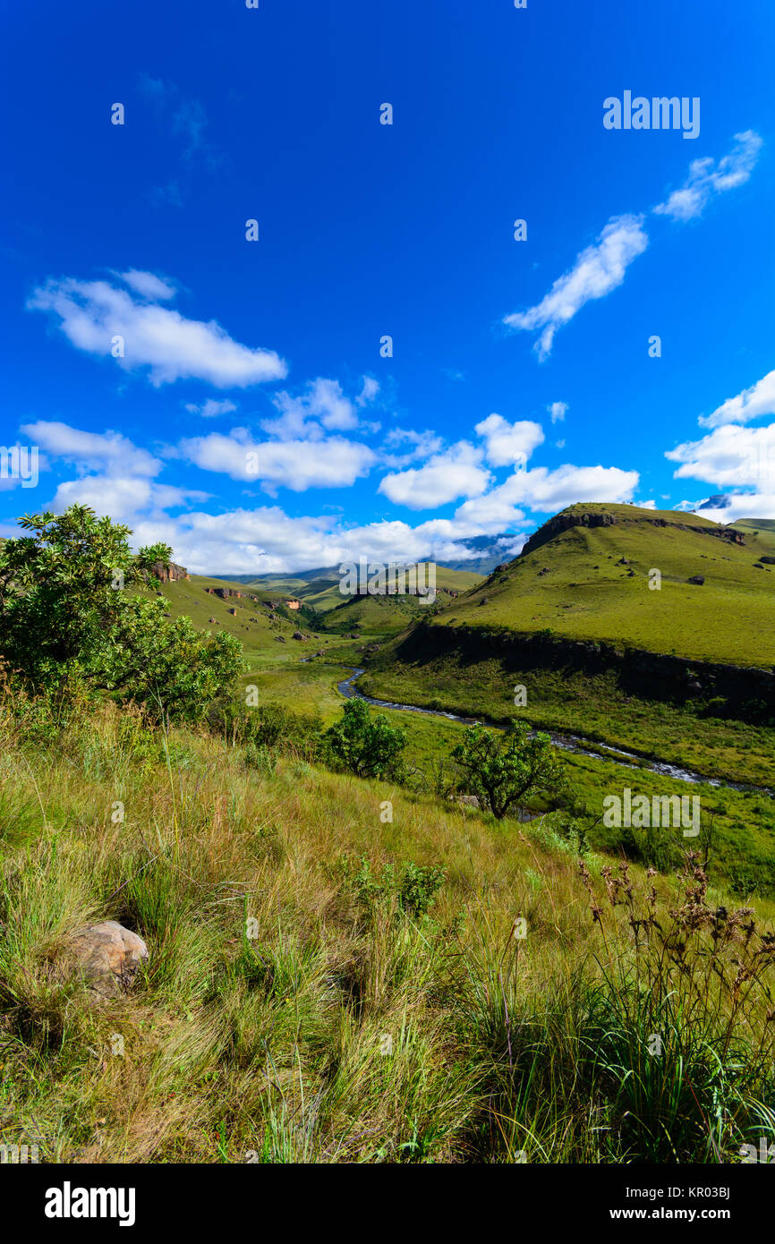 Colorful outdoor landscape image of South Africa Drakensberge scenic ...