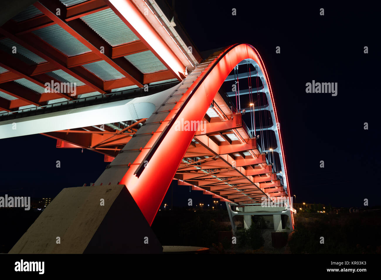 Korean Veterans Blvd Bridge Cumberland River Nashville Tennessee Stock Photo