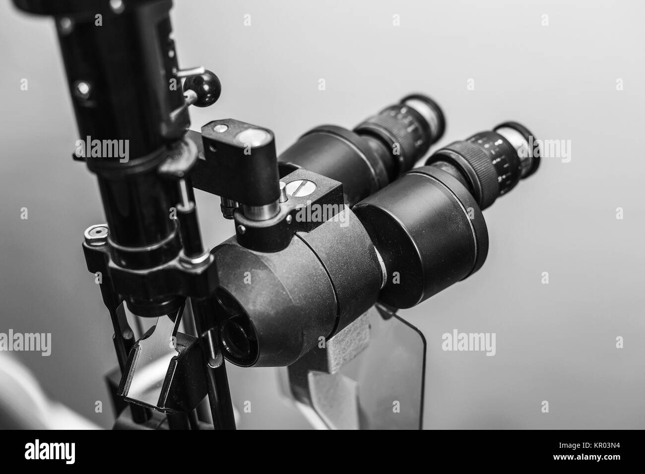 Medical optometrist equipment used for eye exams Stock Photo Alamy