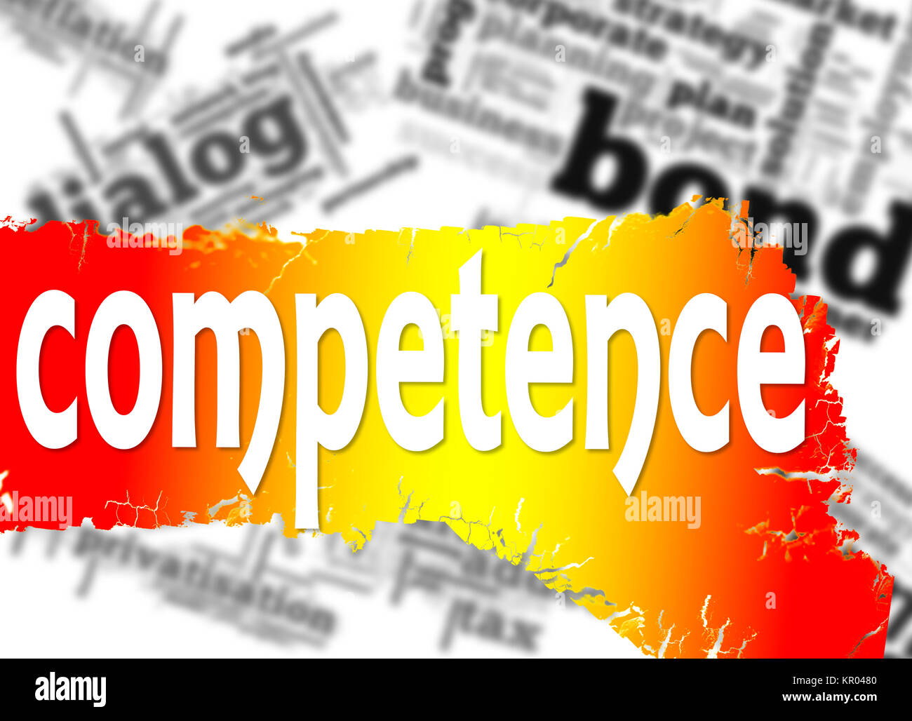 Word cloud with competence word Stock Photo - Alamy