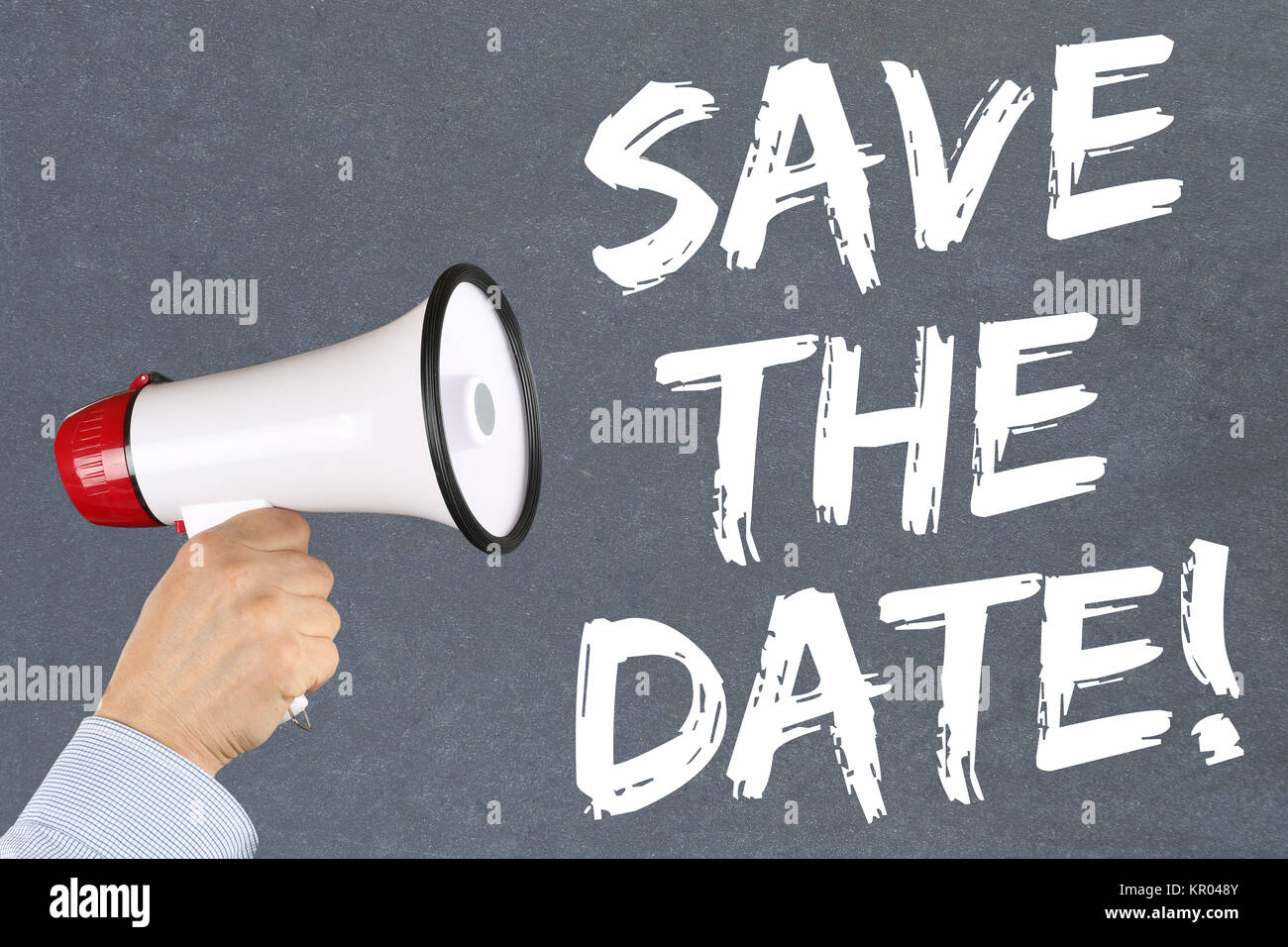 save the date date referral appointment from megafon Stock Photo