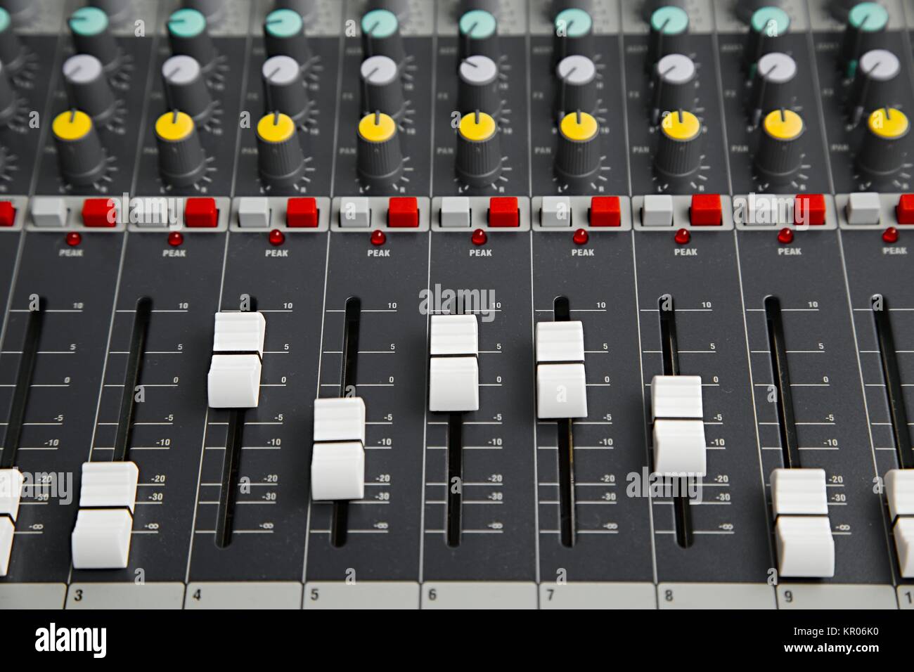 Audio Mixer Board Stock Photo Alamy