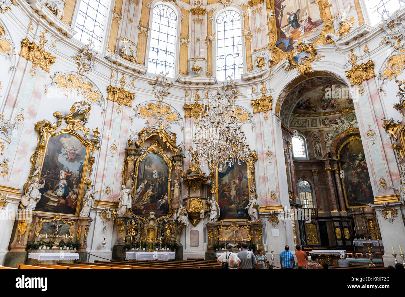 Inside Ettal Abbey (Kloster Ettal), a Benedictine monastery in the
