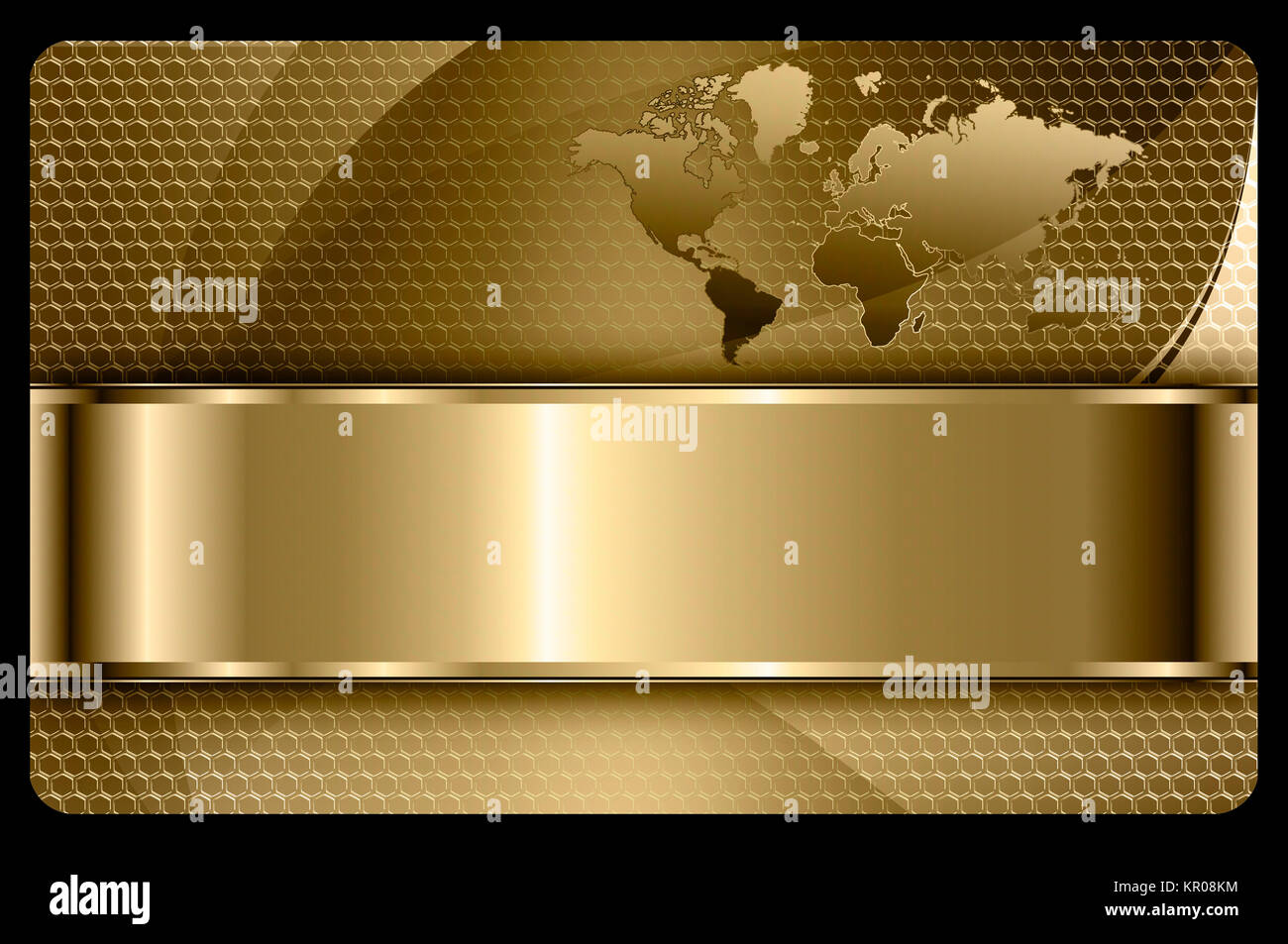 Metal abstract background with world map and copy space for the text ...
