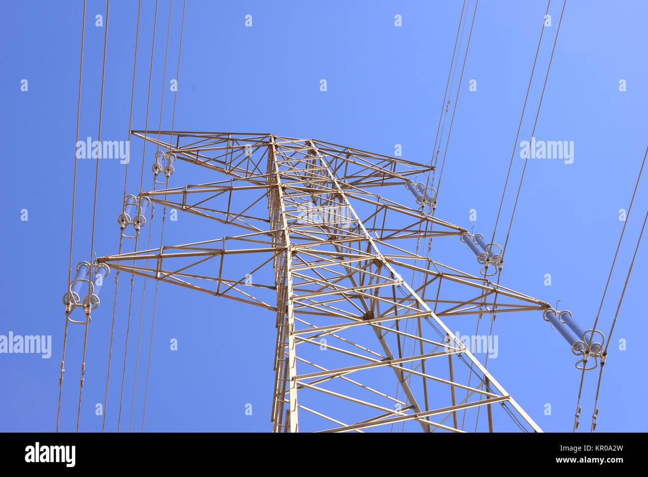 highvoltage line in spain Stock Photo Alamy