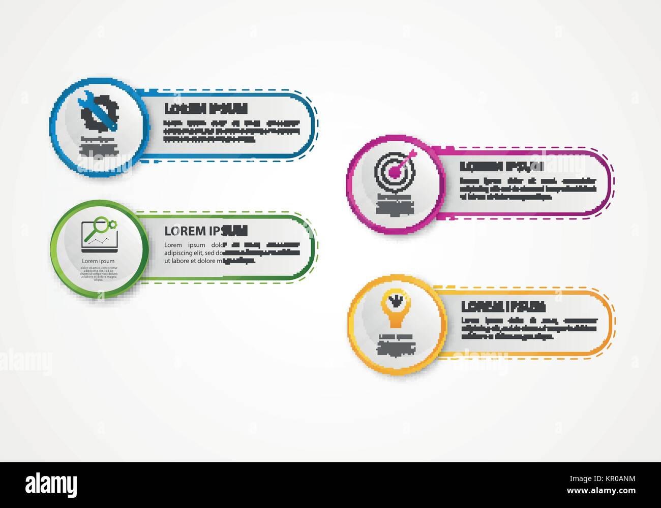 Vector illustration. An infographic template with 4 steps and an image ...