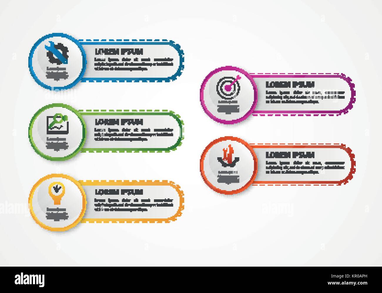 Vector illustration. An infographic template with 5 steps and an image ...