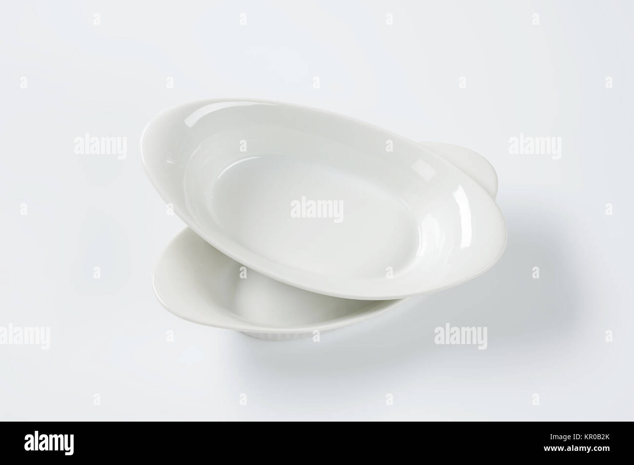 two oval baking dishes Stock Photo Alamy