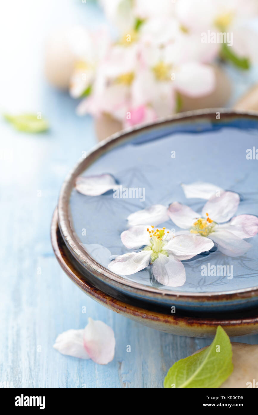 Scented water and flowers Stock Photo Alamy