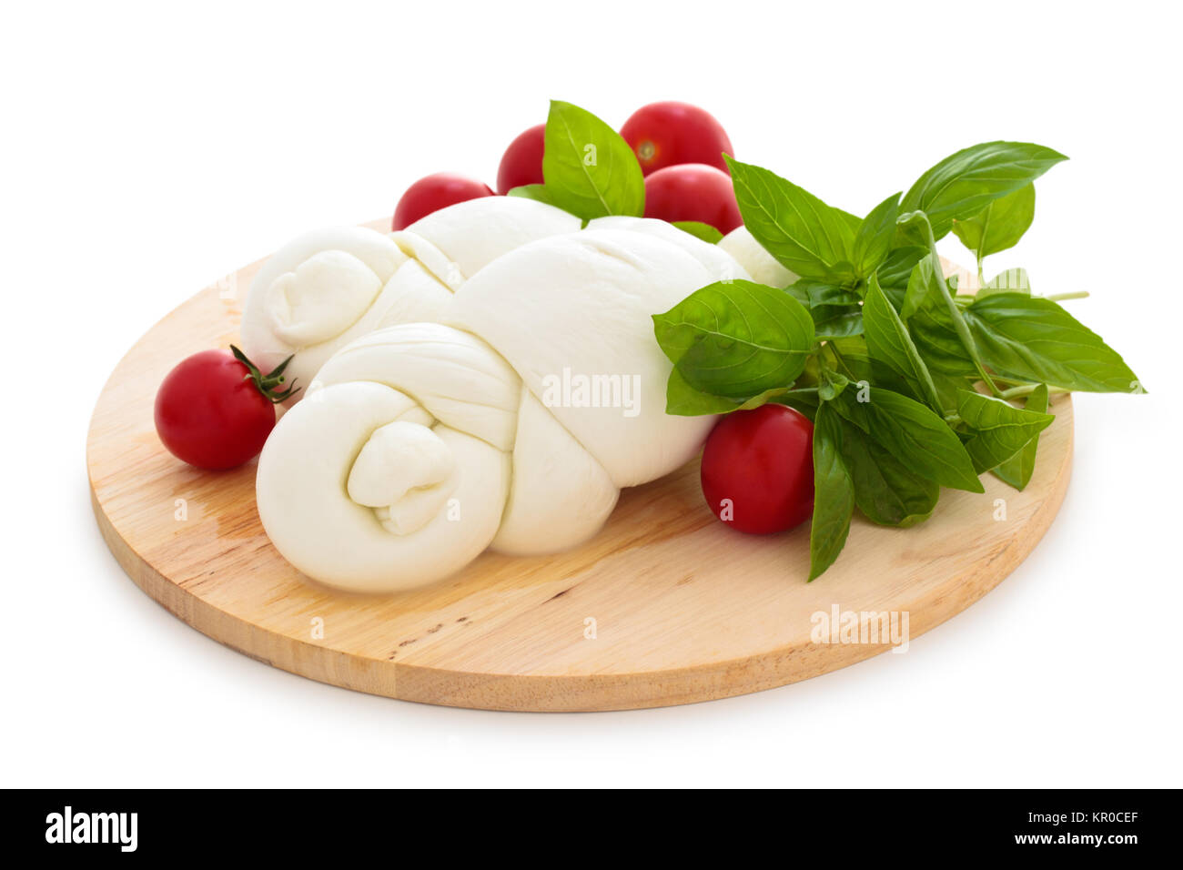 Fresh Italian mozzarella. Stock Photo