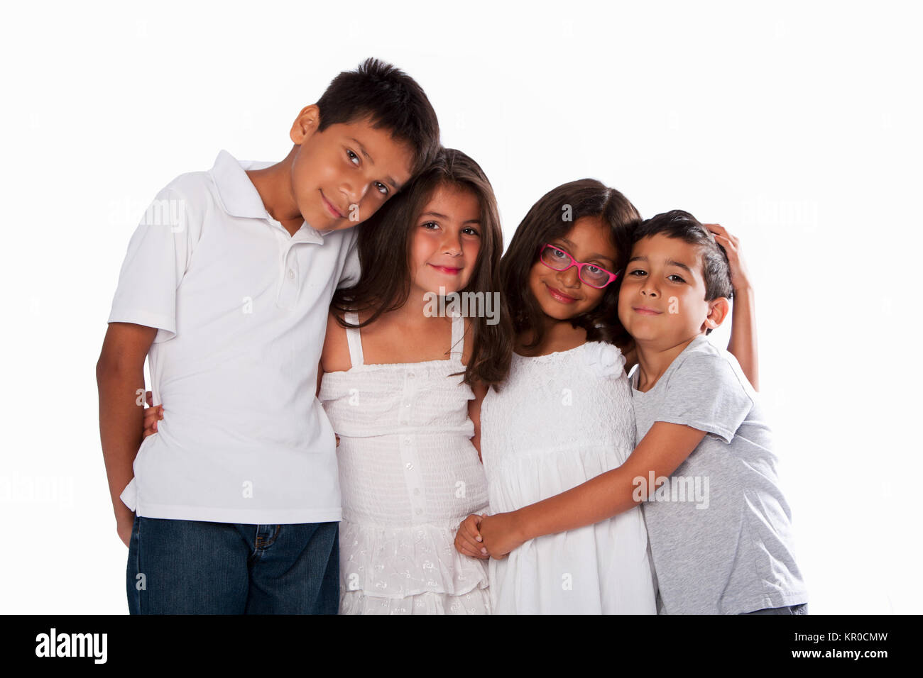 Brothers and sisters family Stock Photo
