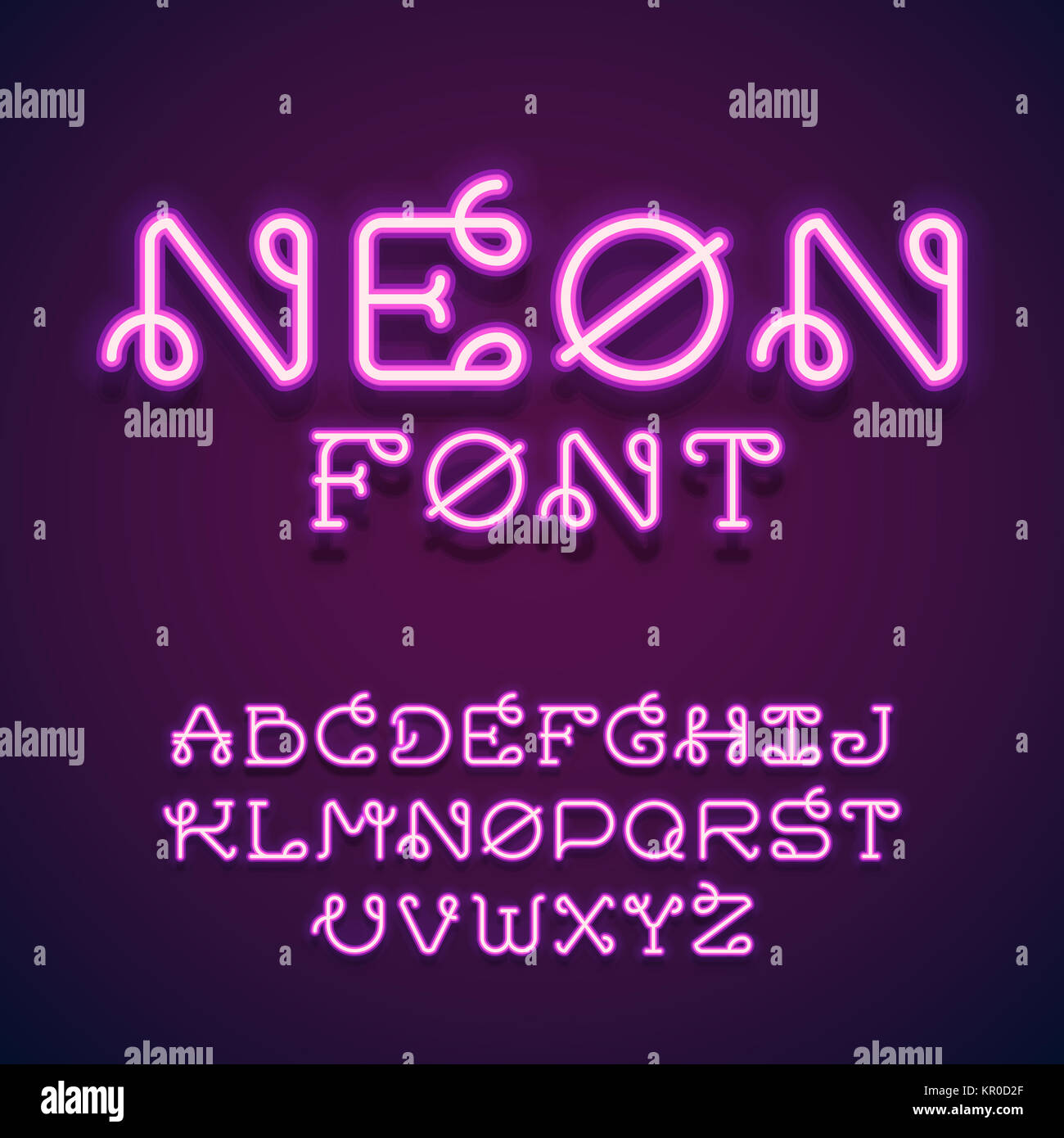 Neon Font High Resolution Stock Photography And Images Alamy