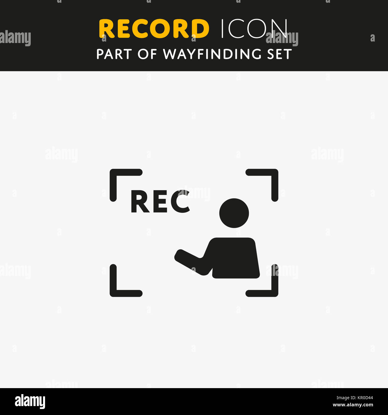 Vector Video Rec Icon Stock Photo Alamy