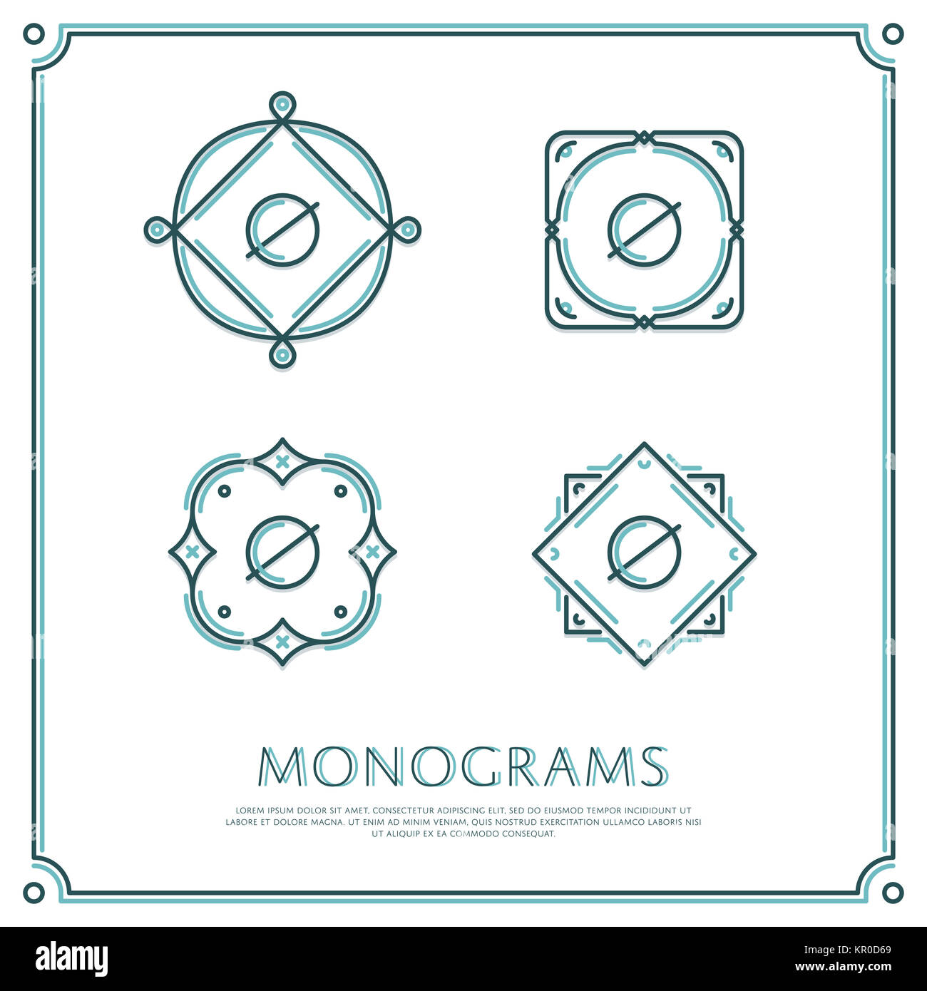 O Vector Monogram Vector Letter O Monogram Stock Photo - Alamy