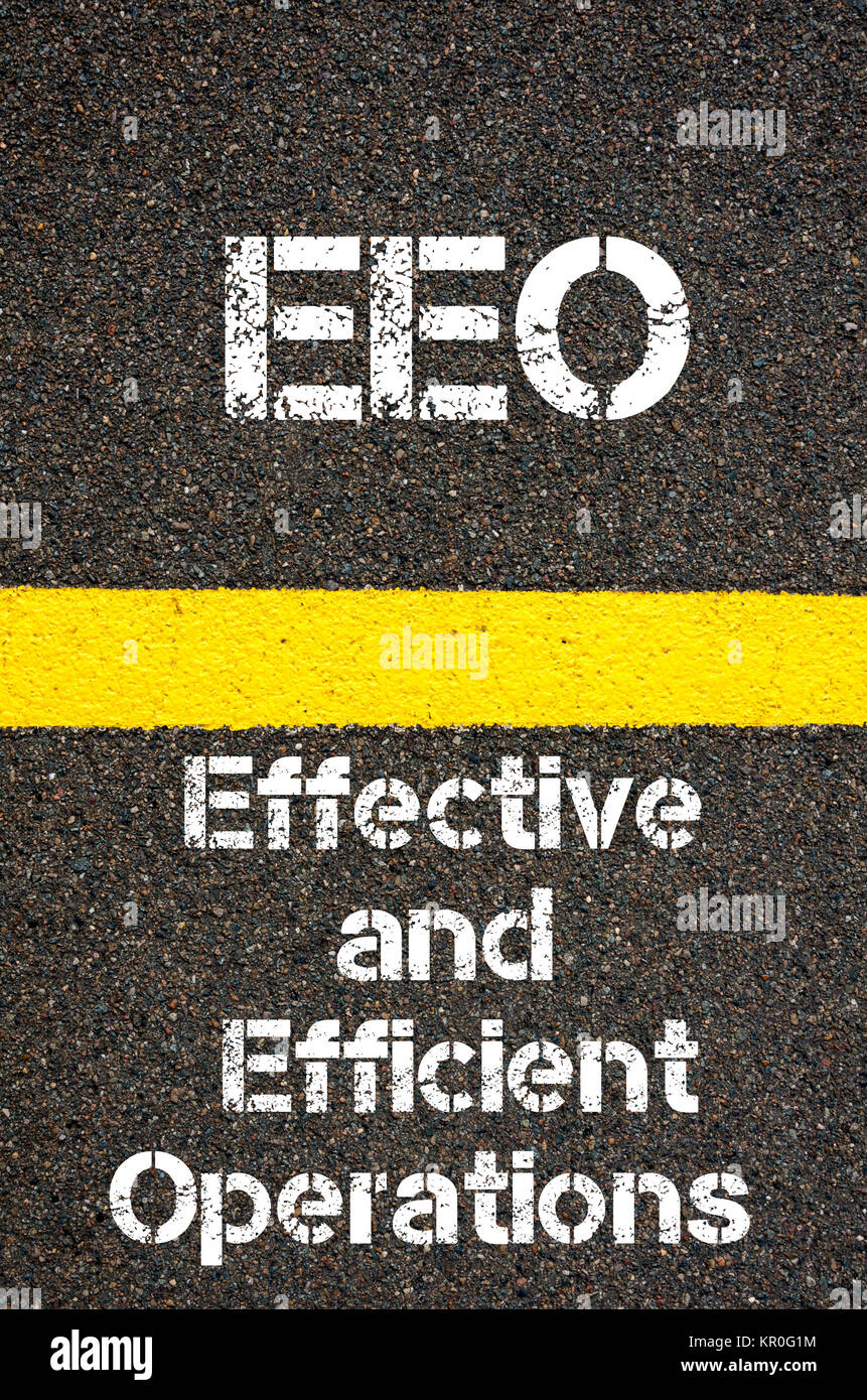 Business Acronym EEO Effective and Efficient Operations Stock Photo