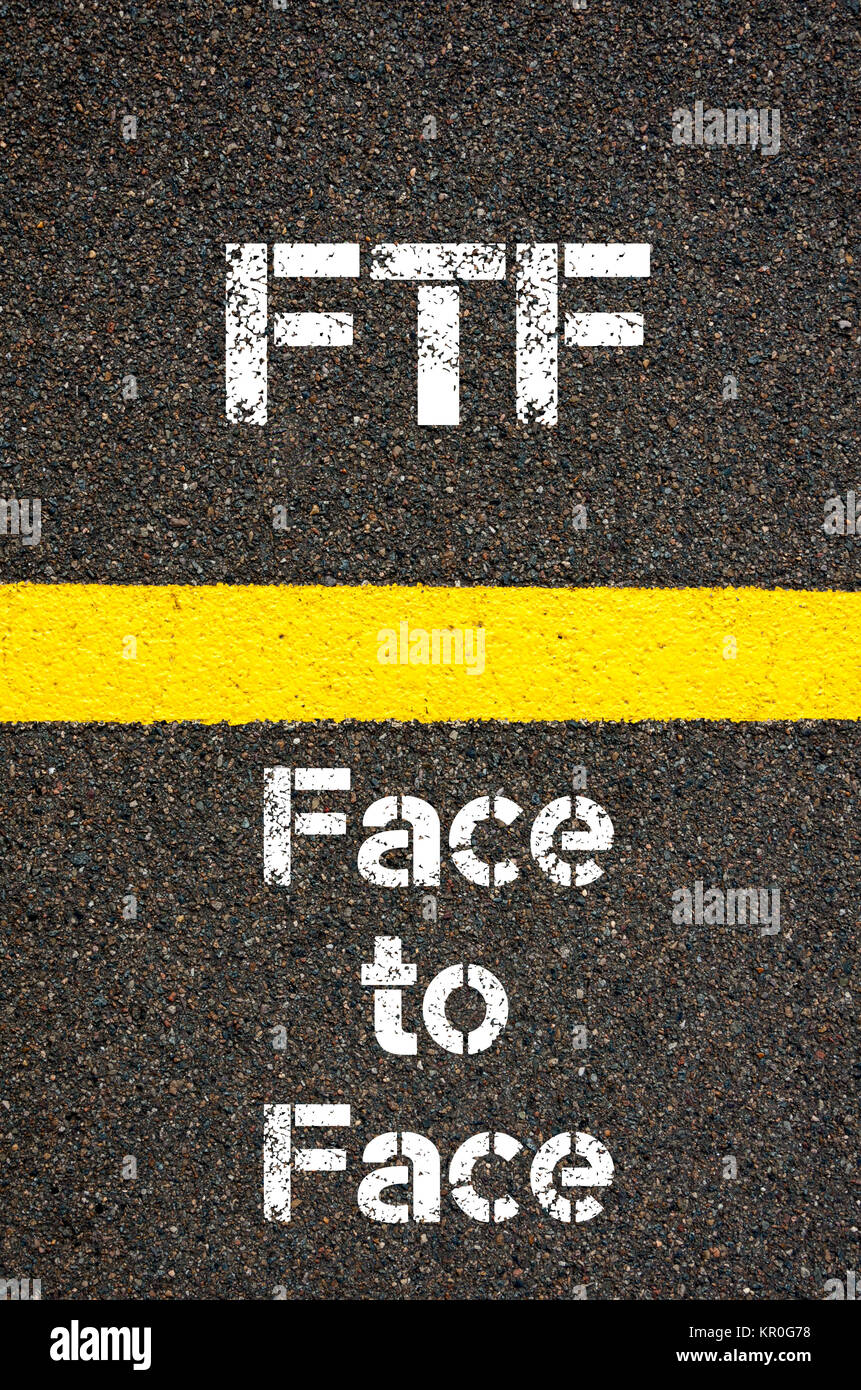 Ftf Comp Business Acronym FTF Face To Face Stock Photo - Alamy