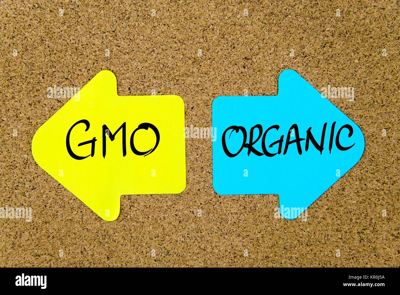 Message GMO versus Organic Stock Photo - Alamy