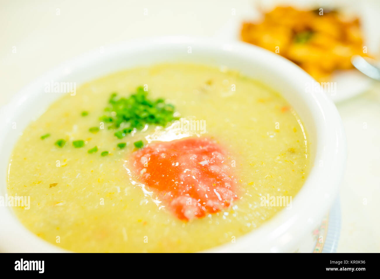 Crab of congee Stock Photo