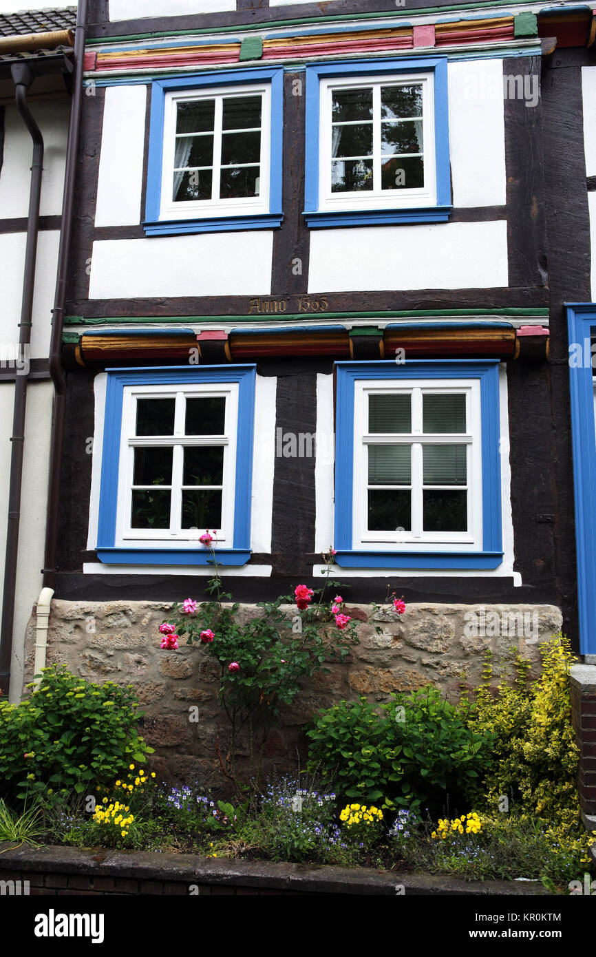 tudor style house world heritage historic old town warburg Stock
