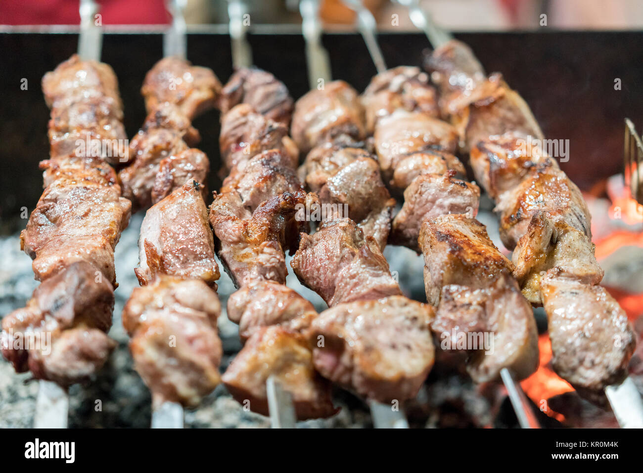 Street food meat, shish kebab Stock Photo - Alamy