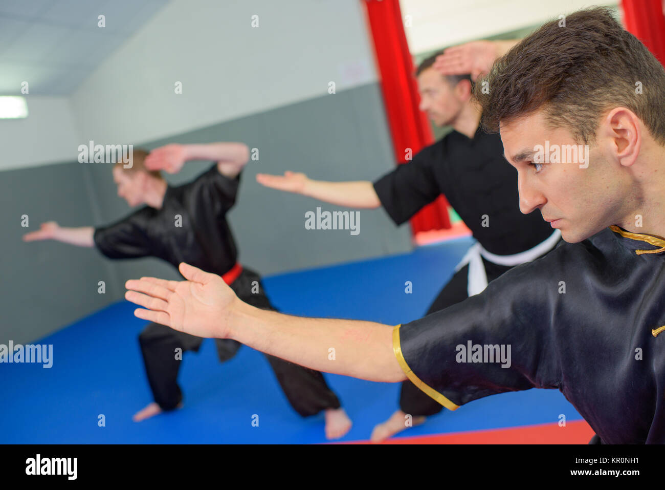 Martial arts class in action Stock Photo Alamy