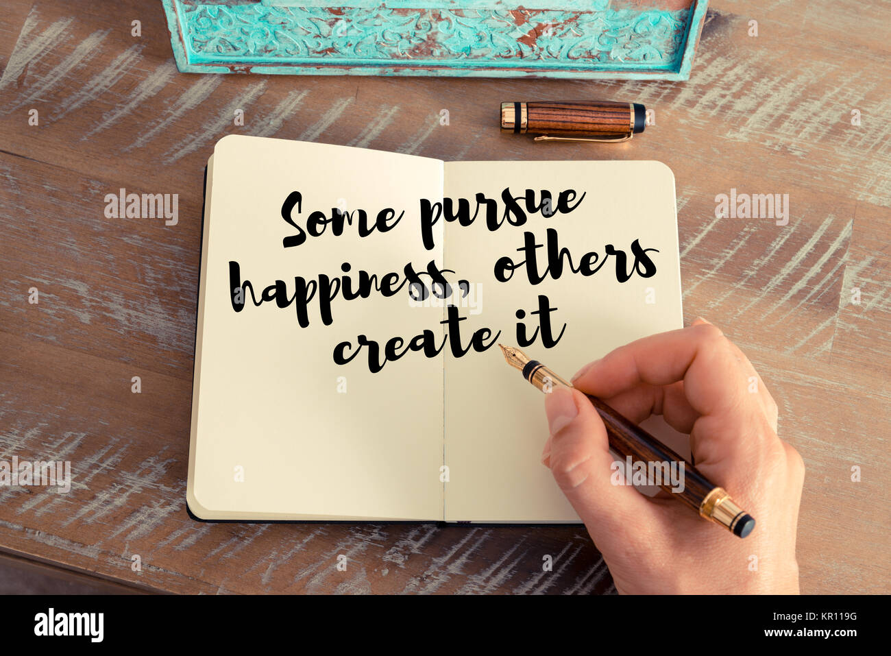 Handwritten quote as inspirational concept image Stock Photo - Alamy
