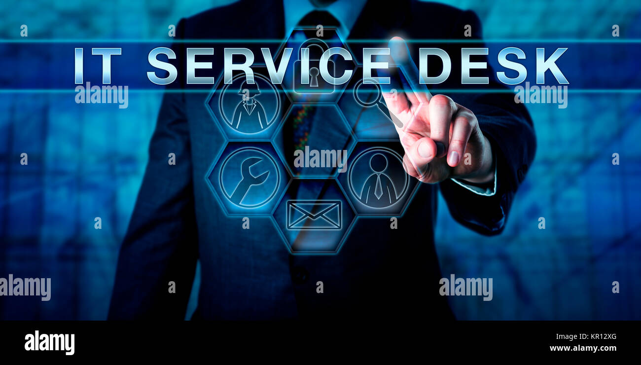 Corporate Client Pushing It Service Desk Stock Photo 169054664