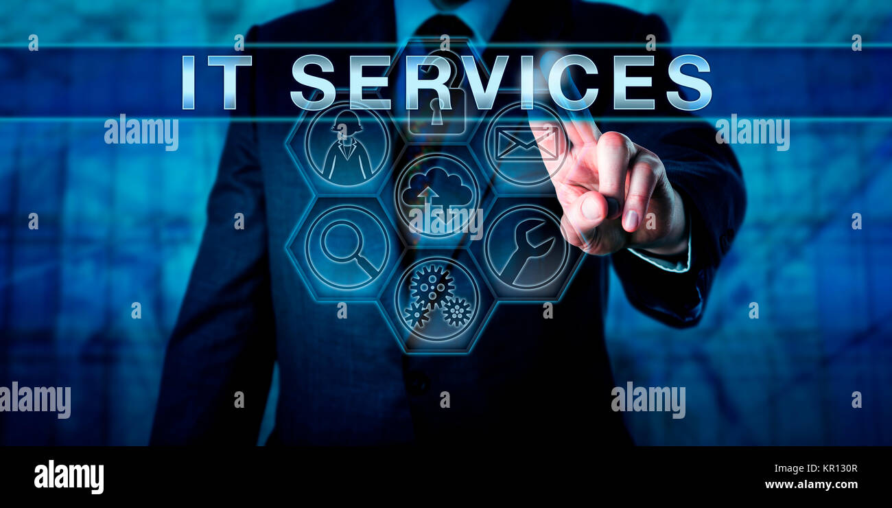 Software Engineer Pressing IT SERVICES Stock Photo - Alamy