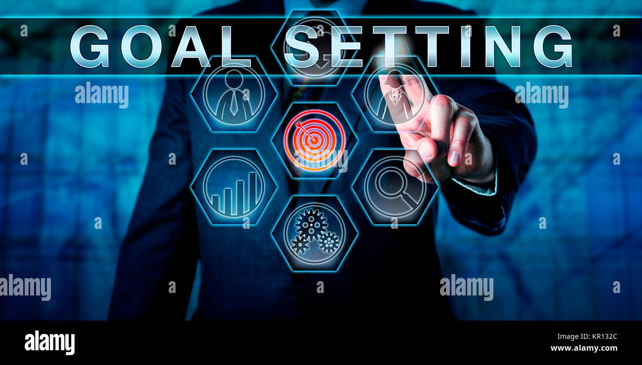 Human Resources Manager Touching GOAL SETTING Stock Photo Alamy