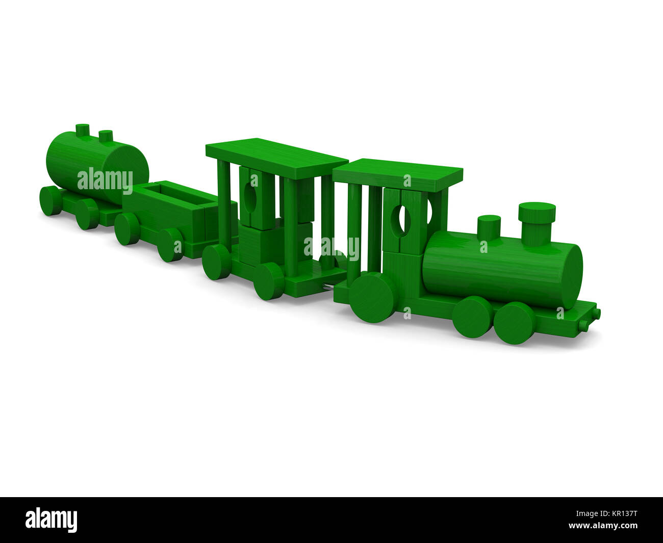 Green toy train Stock Photo - Alamy
