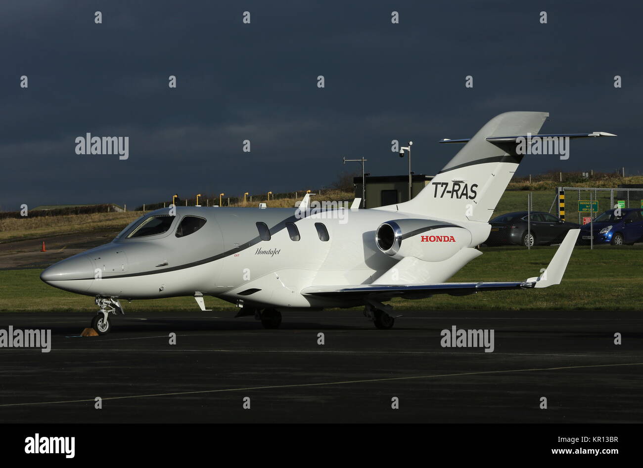 A Hondajet At Staverton Gloucestershire Airport For A Demonstration To A Potential Customer Stock Photo Alamy