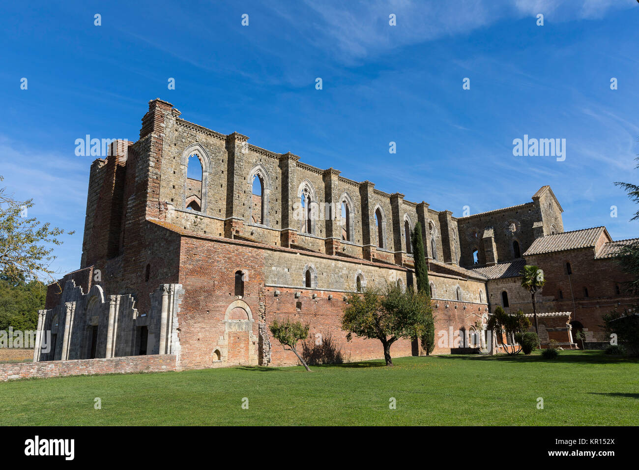 Abbazia di San Galgano Abbey. Tuscany Italy Stock Photo