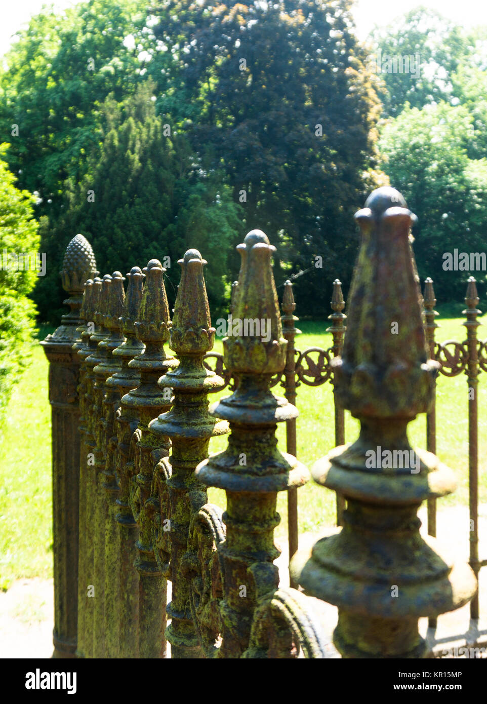 old ornamented fence Stock Photo