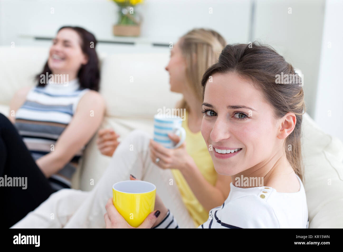Friends At Home Stock Photo - Alamy