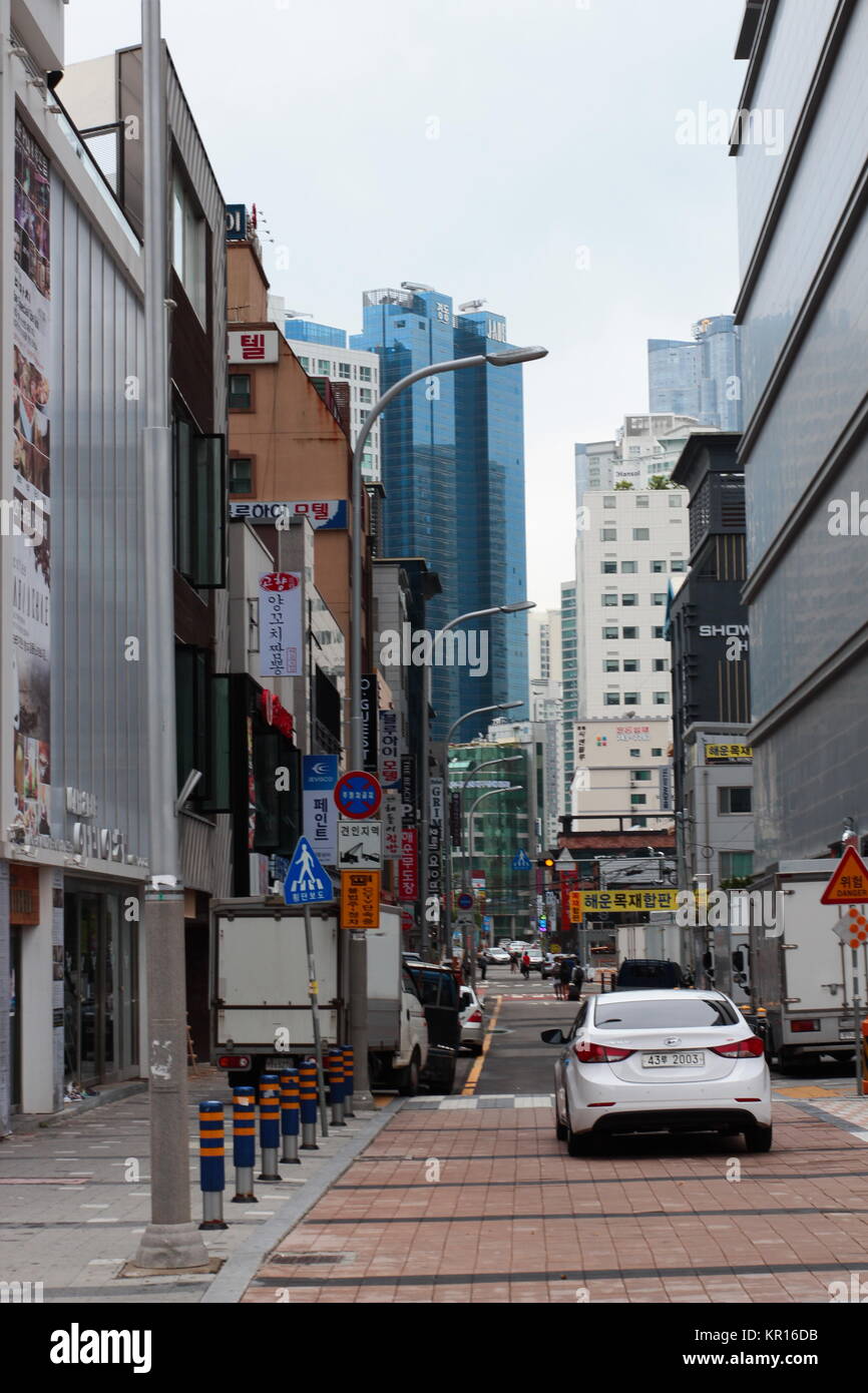 Shopping street in Haeundae, Busan, South Korea Stock Photo Alamy