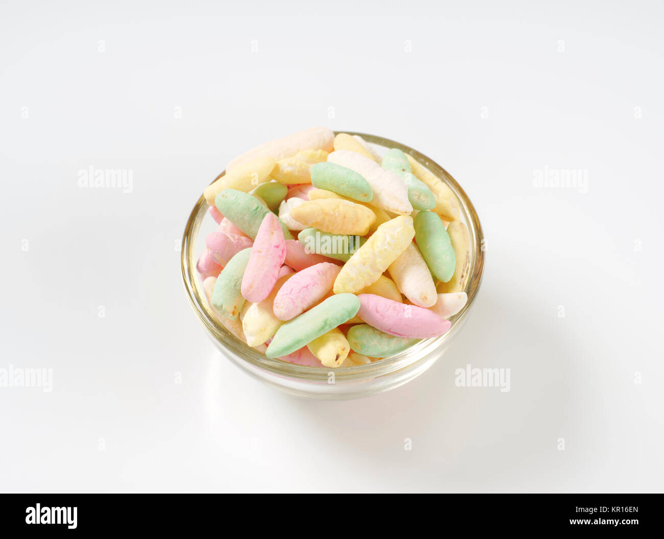 colored puffed rice Stock Photo