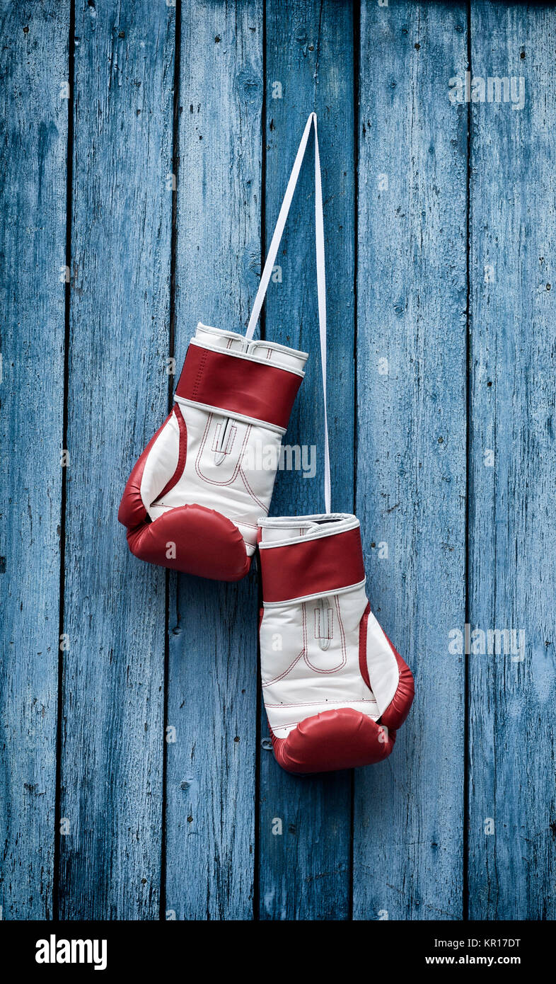 Retro photo of boxing gloves Stock Photo Alamy