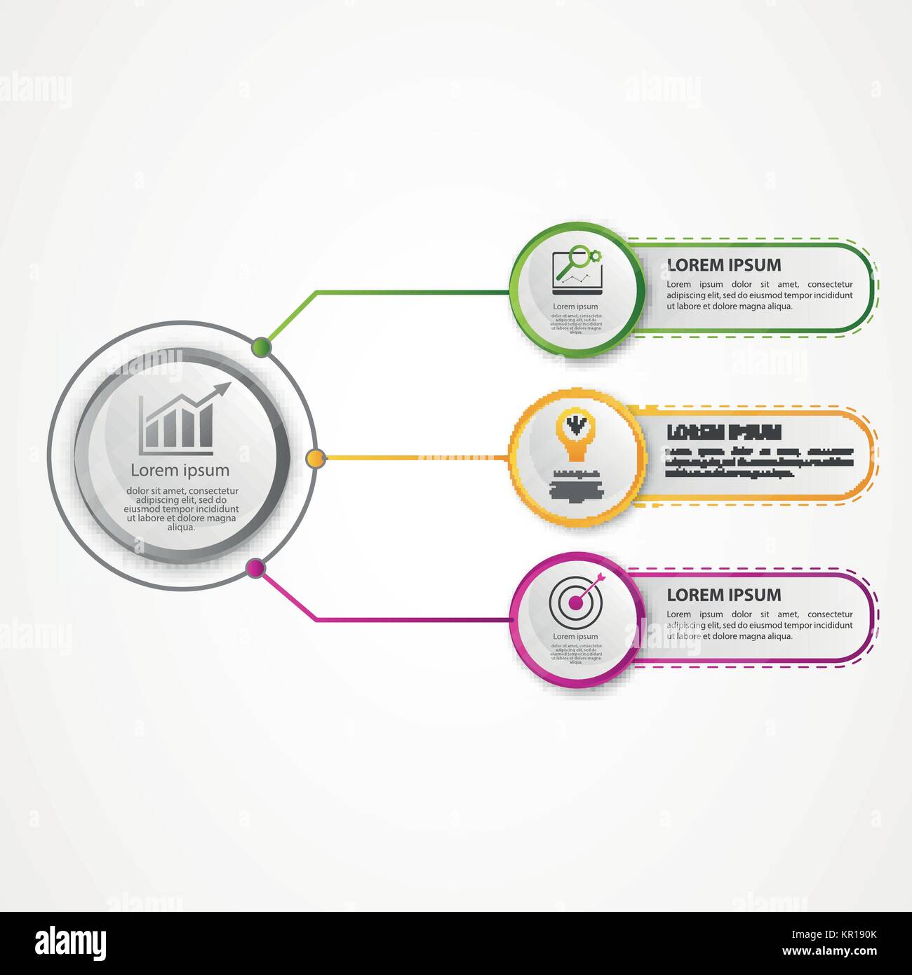 Modern vector illustration 3d. A circular infographic template with ...