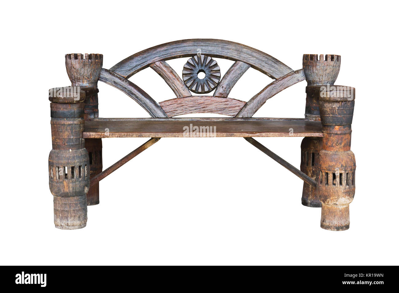 Vintage Wooden arm chair Stock Photo - Alamy