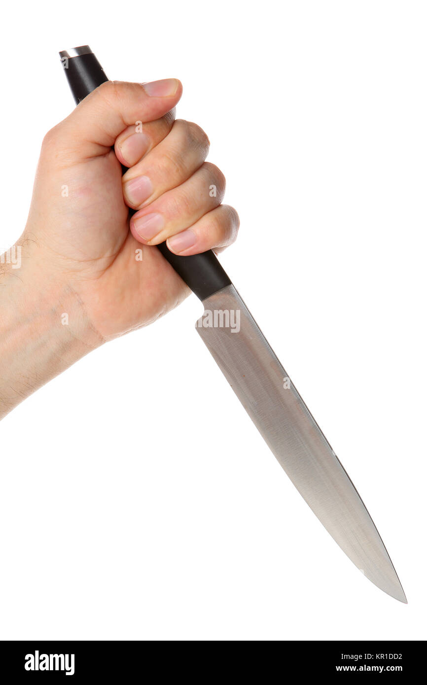 Hand with knife Stock Photo Alamy