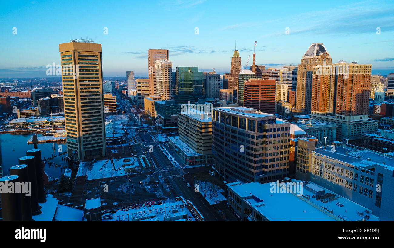Baltimore, Maryland, USA; 16th December 2017 After a brief snowfall