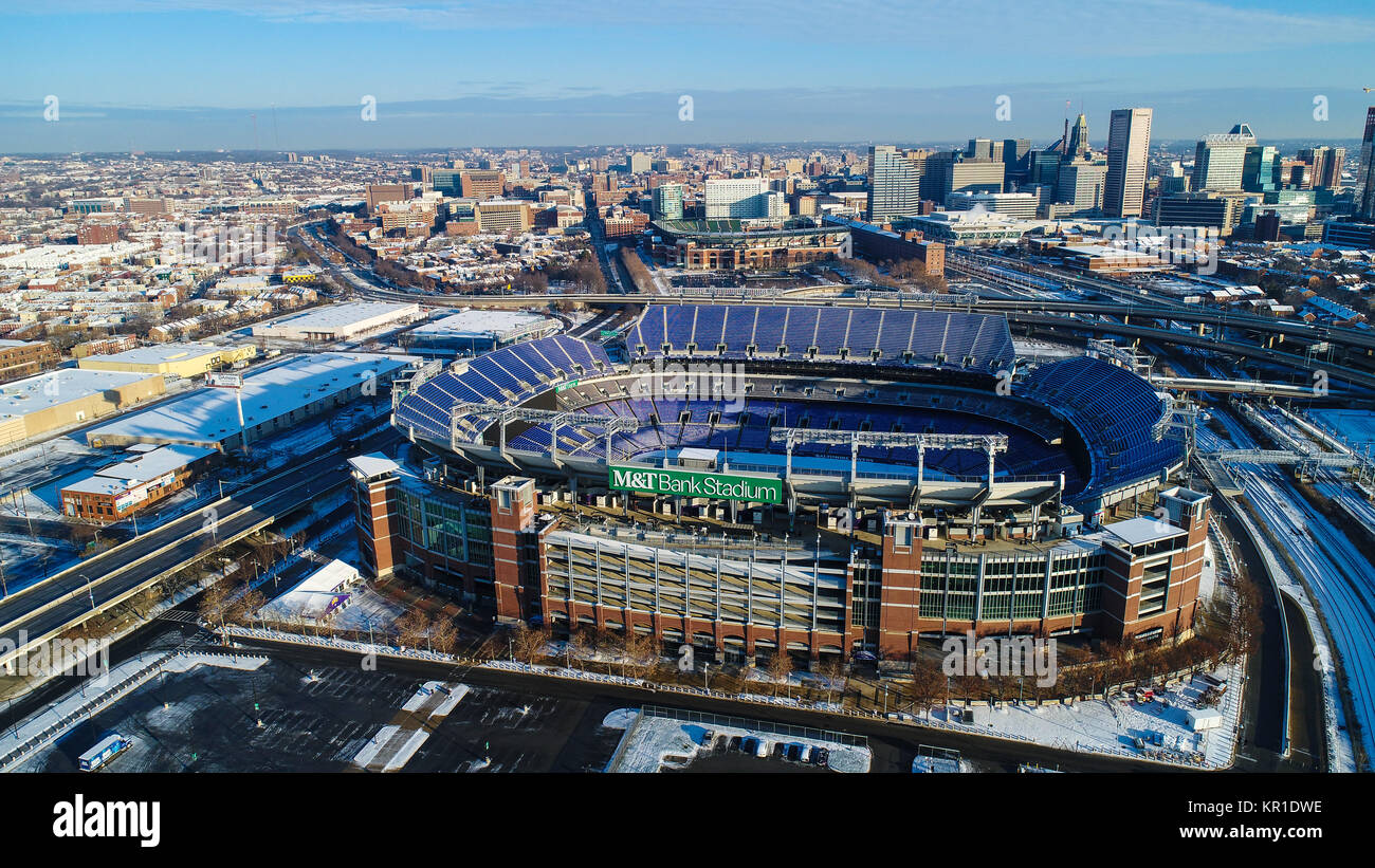 Baltimore, Maryland, USA; 16th December 2017 After a brief snowfall